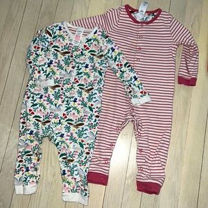 Mini Boden twin pack baby pajamas 12-18m